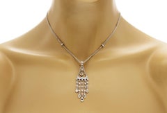 Collar de gota de oro blanco de 18 quilates con diamantes de 2,48 quilates 16".