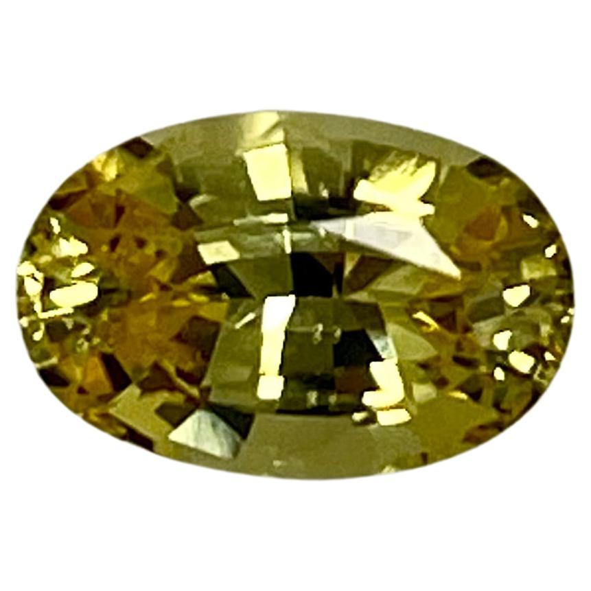 2.48 Ct Natural No Heat oval Yellow Sapphire 