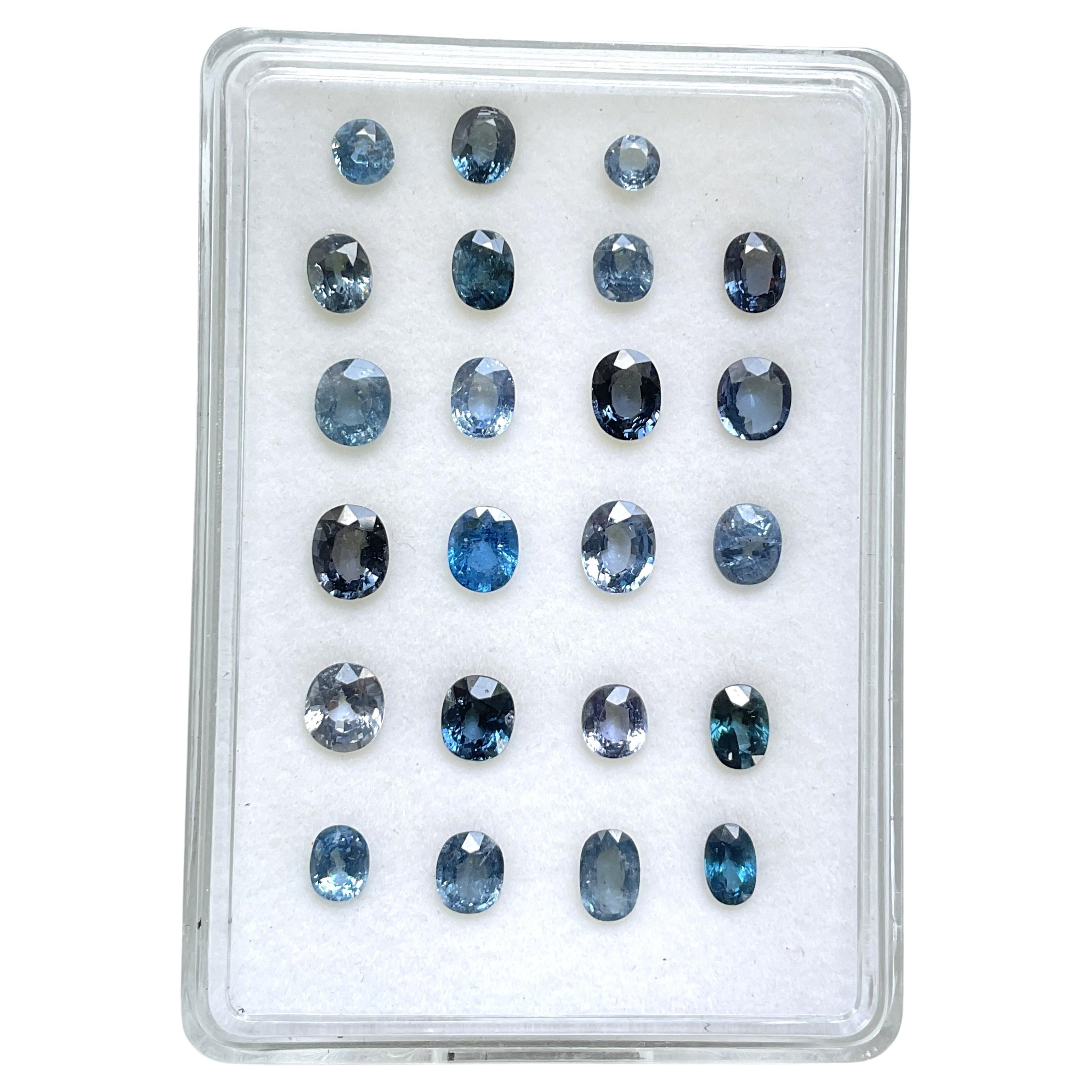 24.86 Carat Blue Spinel Tanzania Oval Faceted Natural Cut stone Fine Jewelry Gem For Sale