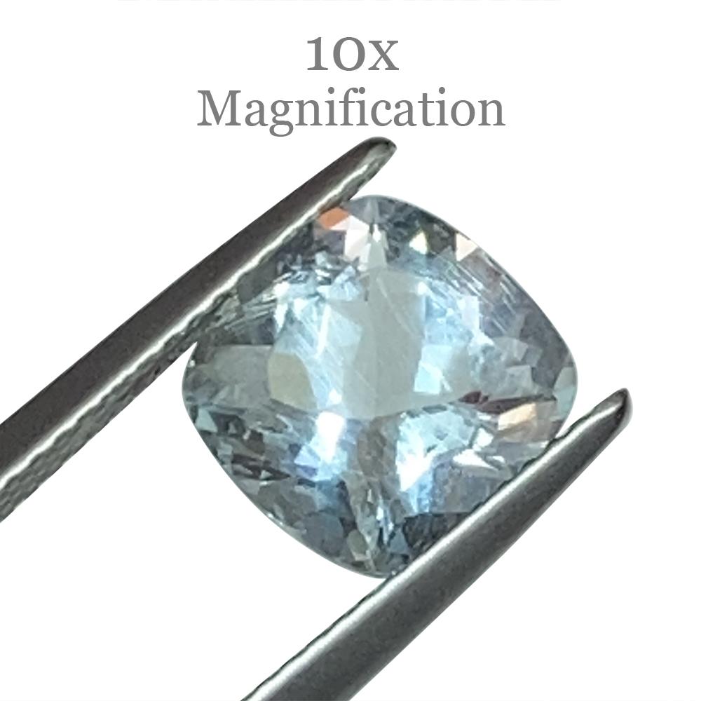 Brilliant Cut 2.48ct Cushion Aquamarine For Sale