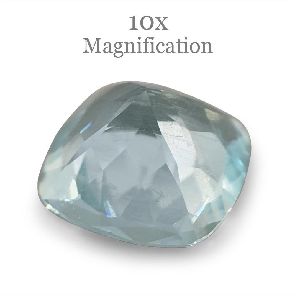 Women's or Men's 2.48ct Cushion Aquamarine For Sale