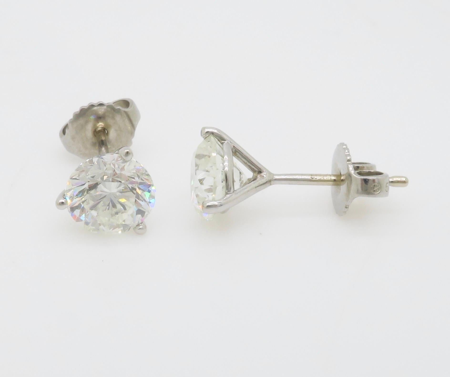 2.48CTW Earth Mined Diamond Martini Studs For Sale 1