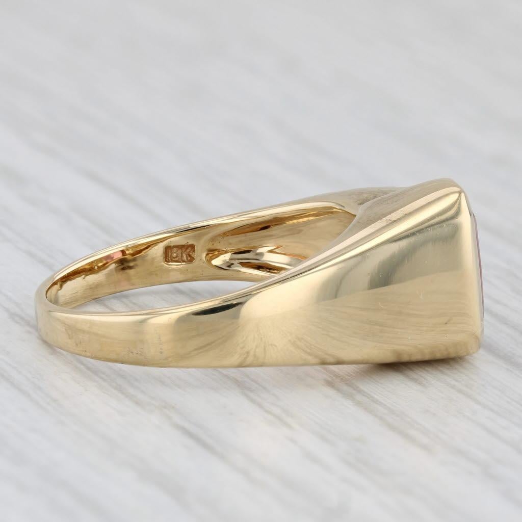 Taille octogone Bague en or jaune 18 carats avec tourmaline rose de 2,48 carats et diamants, taille 8 en vente