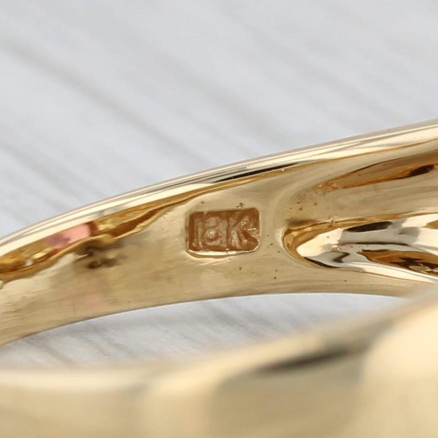 Bague en or jaune 18 carats avec tourmaline rose de 2,48 carats et diamants, taille 8 en vente 2