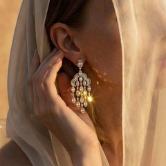 249 Baguette Diamonds 18K White Gold Earrings