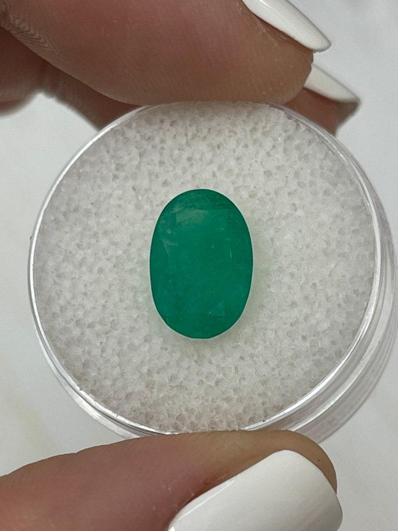 2,49 Quilates 12x8 Esmeralda Colombiana Verde Bosque Alargada - Gema Mayo Talla Ovalada Corte oval en venta