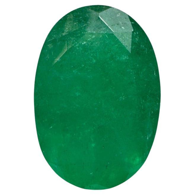 2,49 Quilates 12x8 Esmeralda Colombiana Verde Bosque Alargada - Gema Mayo Talla Ovalada