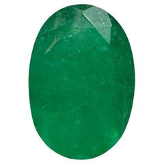2,49 Quilates 12x8 Esmeralda Colombiana Verde Bosque Alargada - Gema Mayo Talla Ovalada