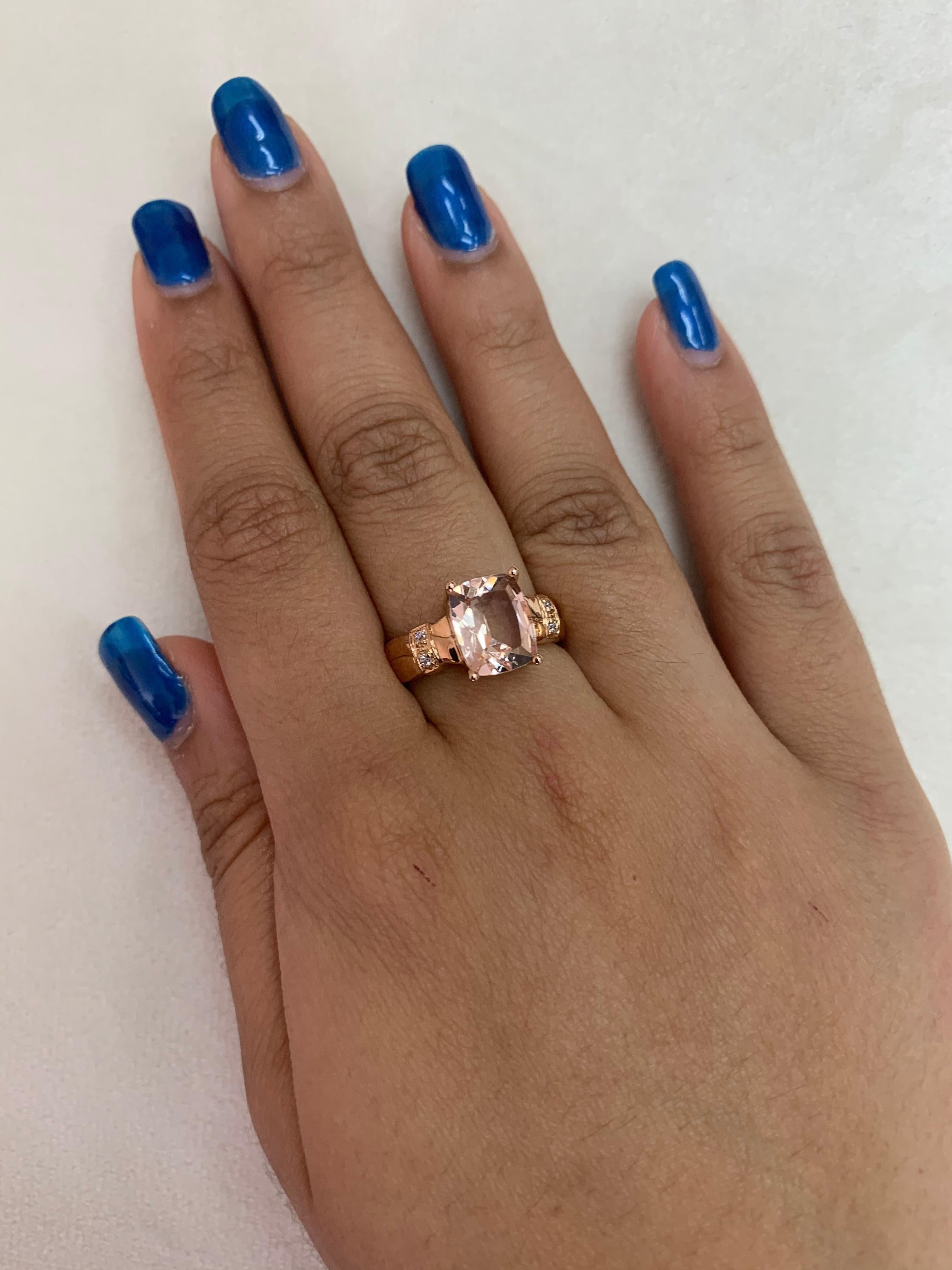 rose gold morganite ring
