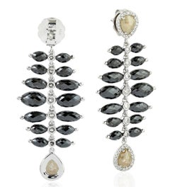 24.9 Karat Diamant 18 Karat Gold Onyx-Ohrringe