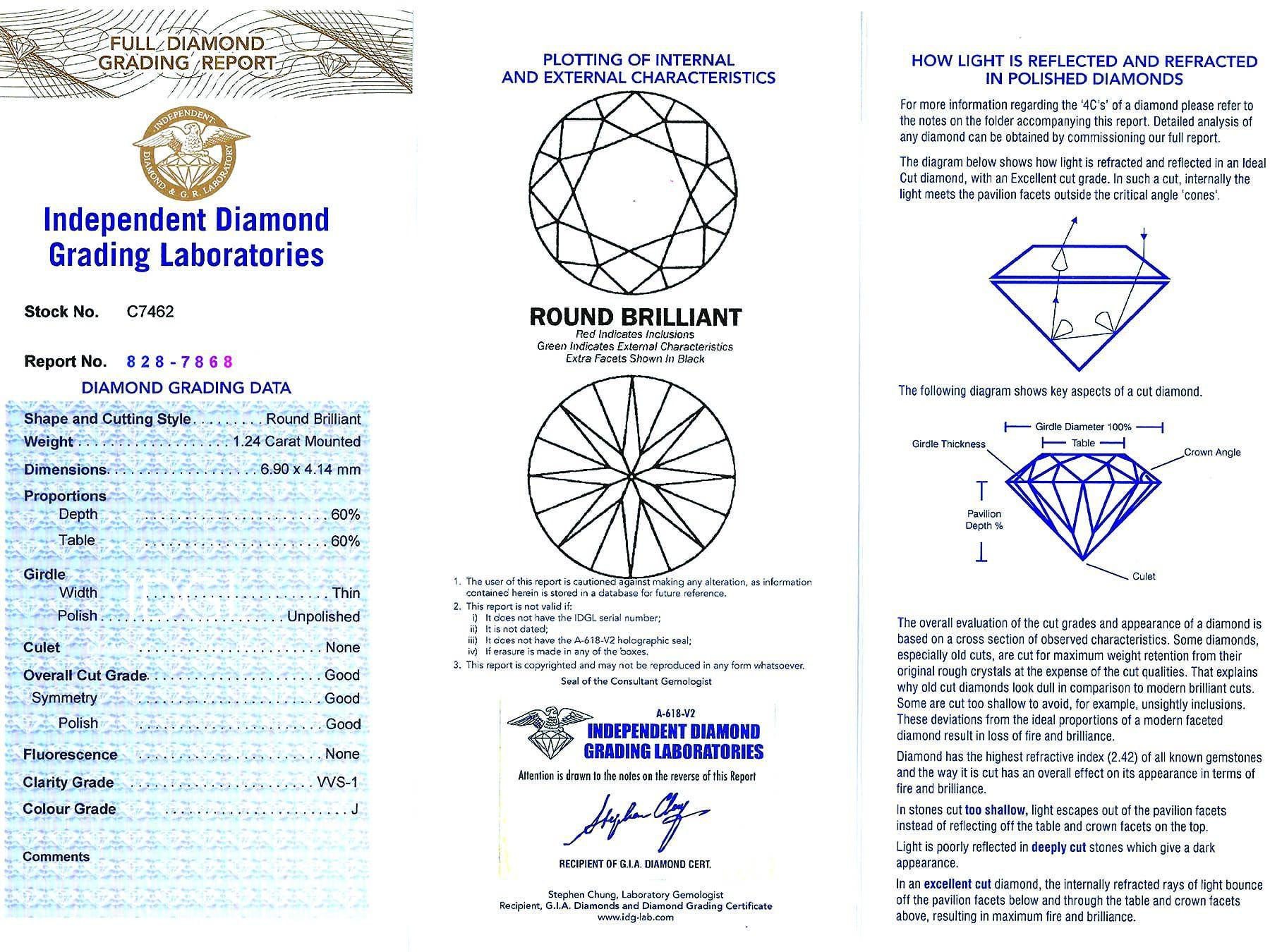 2.49 Carat Diamond and Platinum Trilogy Engagement Ring For Sale 8