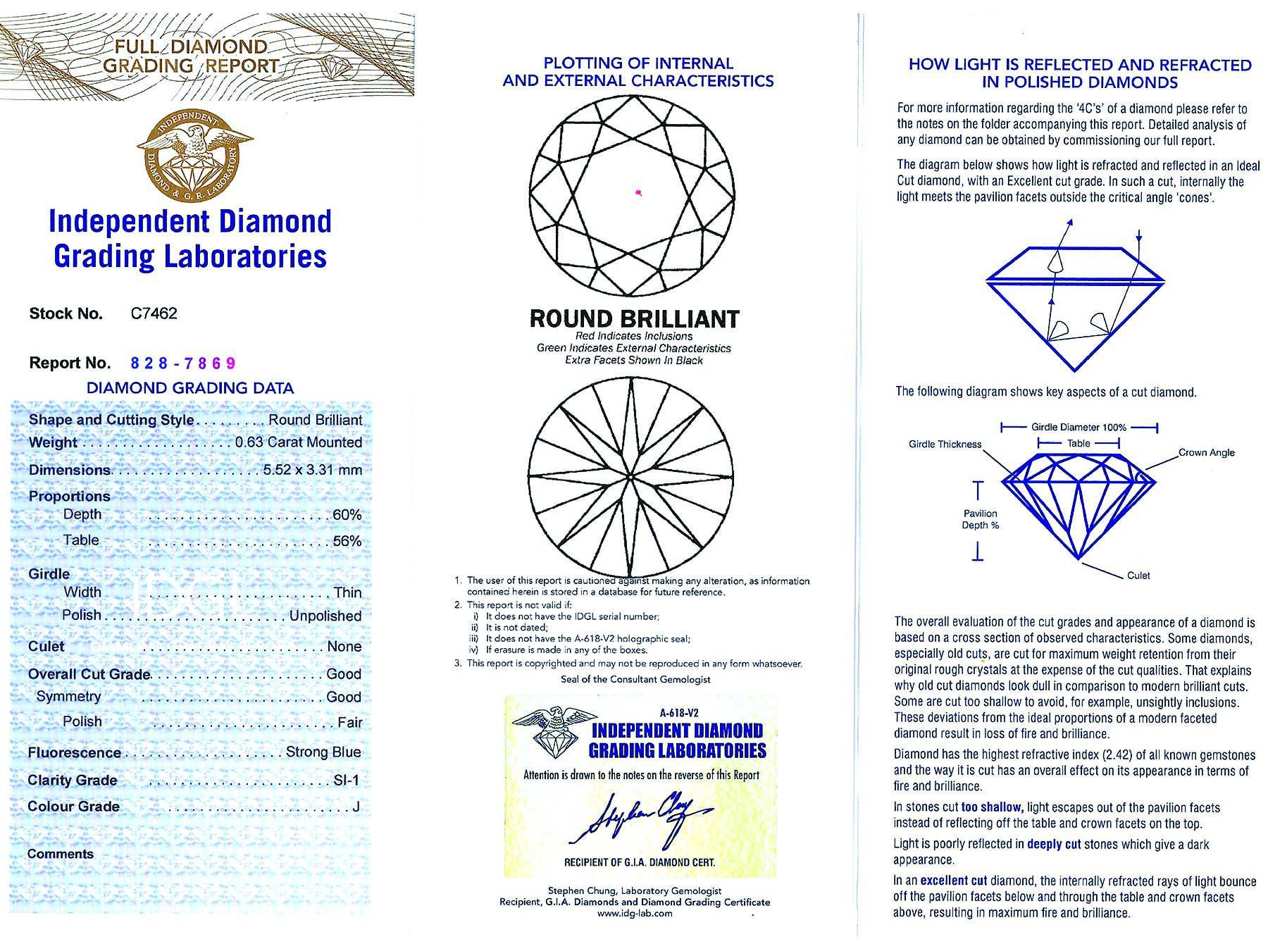 Verlobungsring aus Platin mit 2,49 Karat Diamanten und Platin Trilogy im Angebot 10