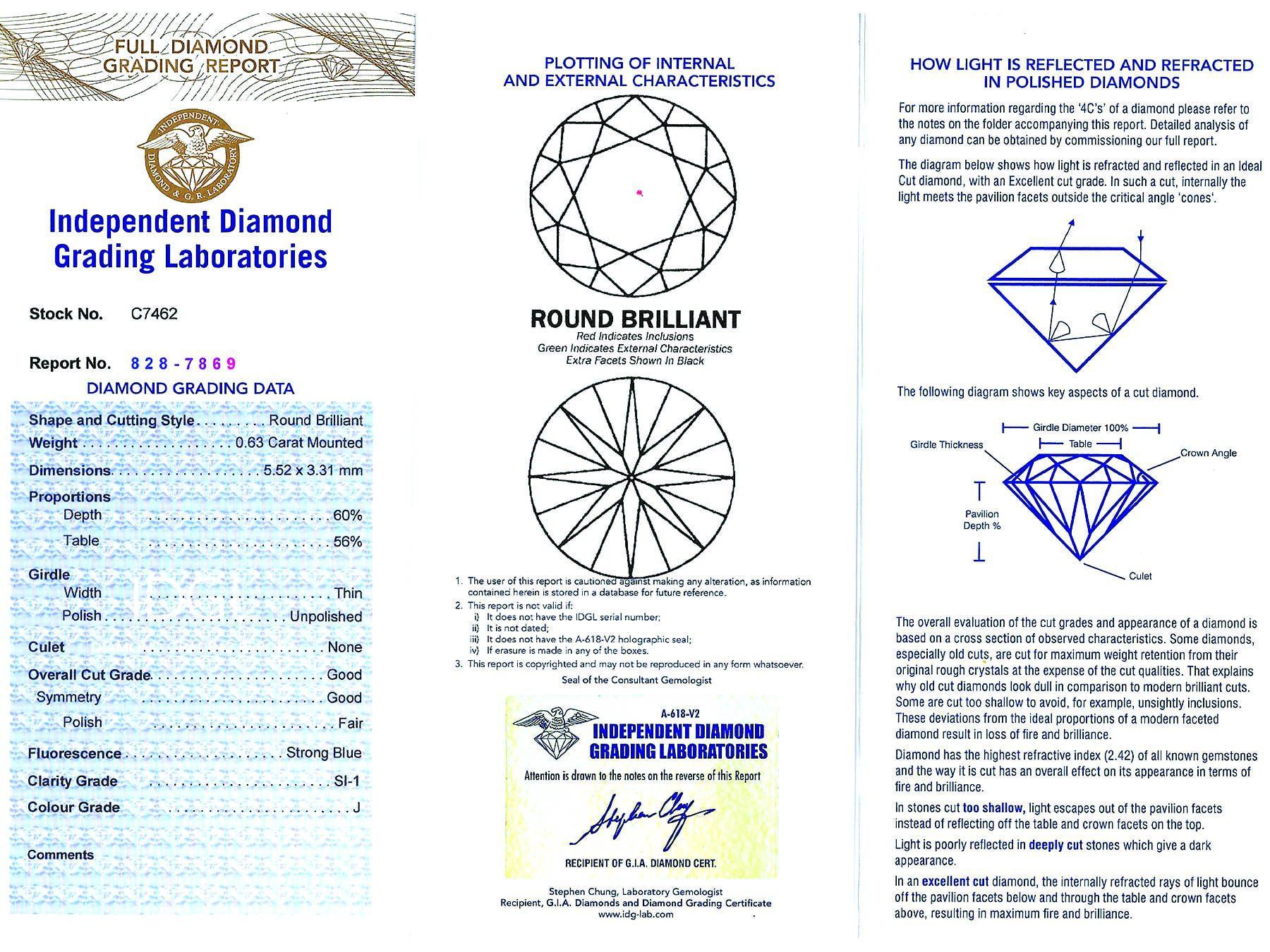 Verlobungsring aus Platin mit 2,49 Karat Diamanten und Platin Trilogy im Angebot 12