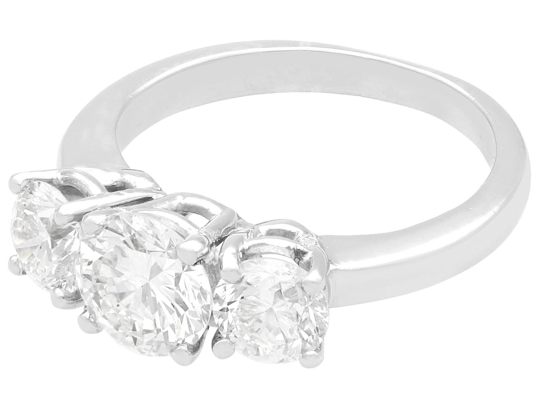 3 carat trilogy diamond ring