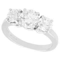 2.49 Carat Diamond and Platinum Trilogy Engagement Ring