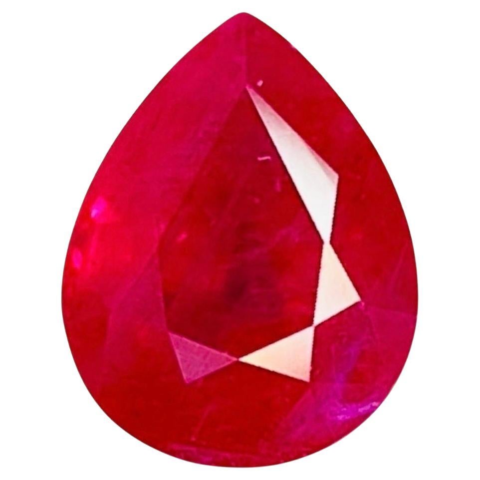 2.49 Ct AIGS Certificate Unheated Ruby Pigeon blood color eye clean clarity