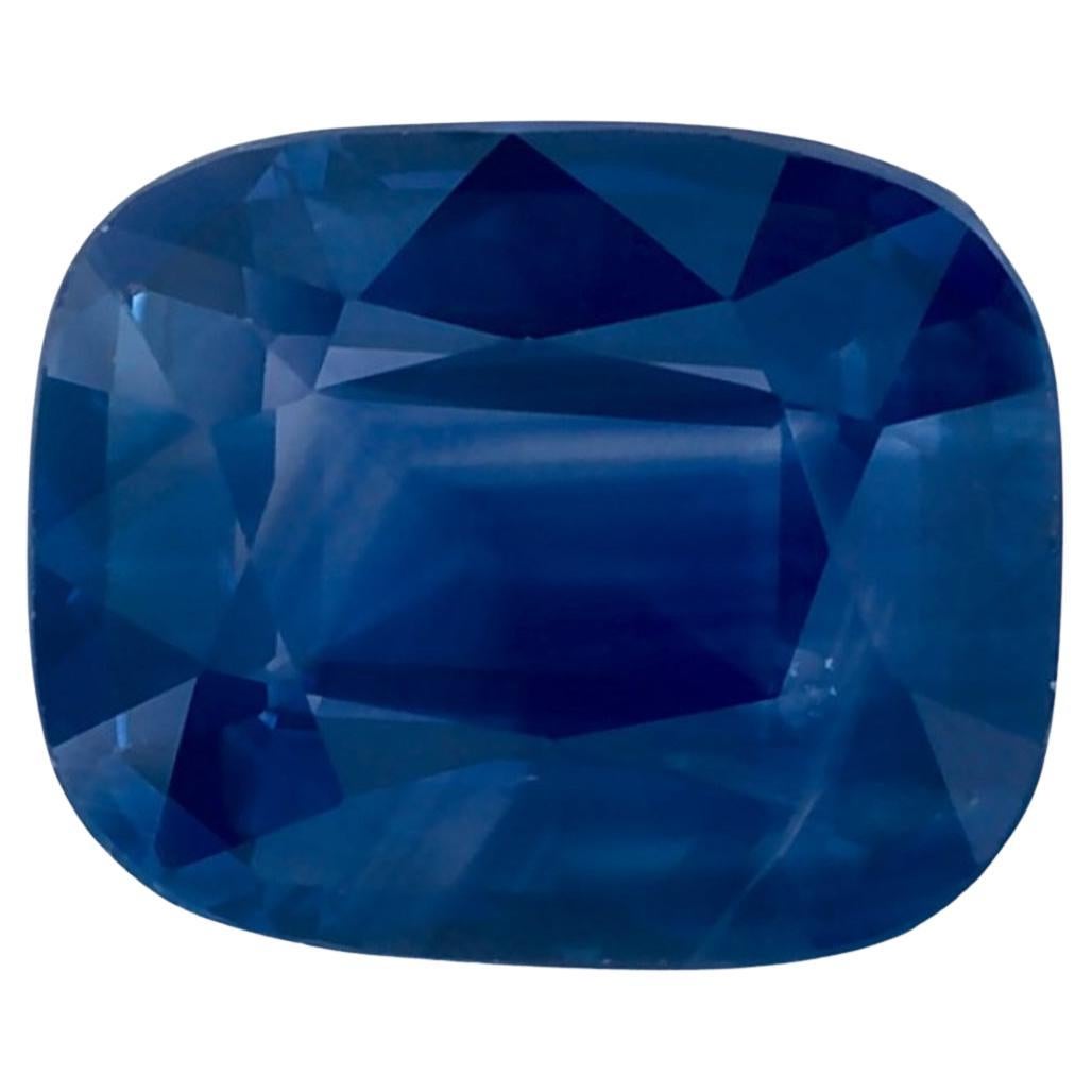 2.49 Karat Blauer Saphir Cushion Loser Edelstein