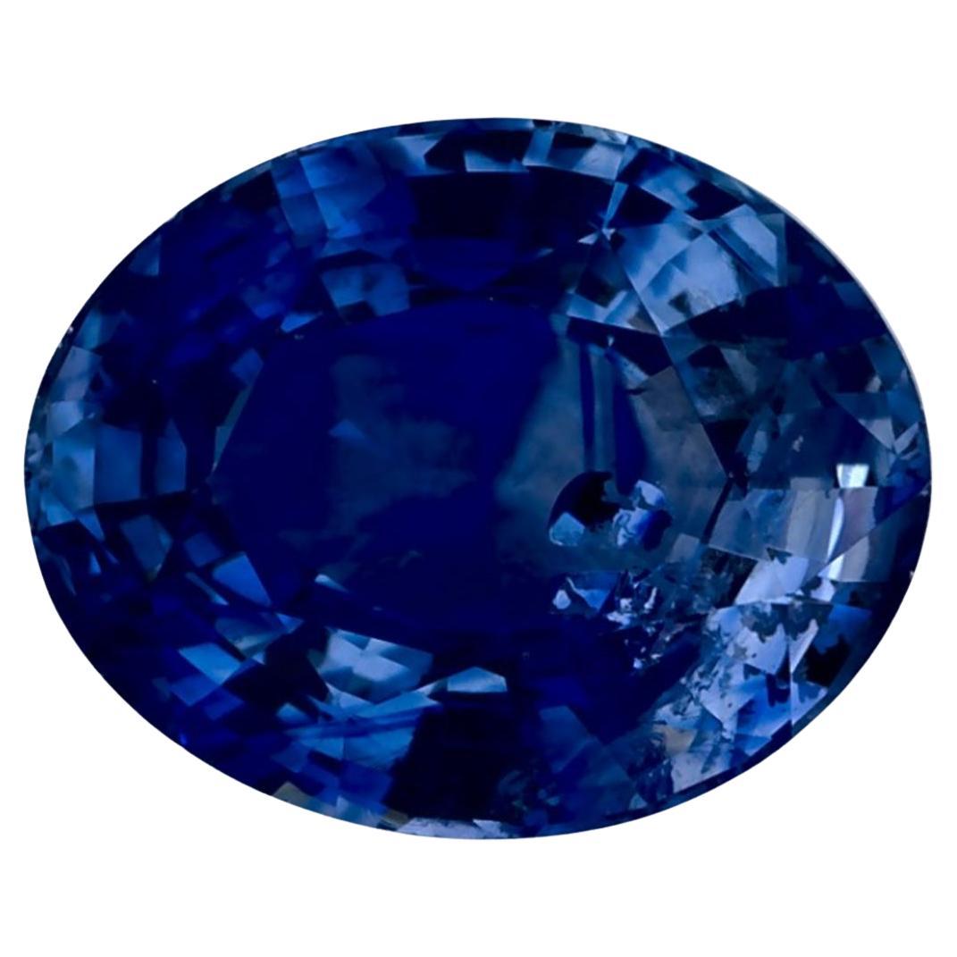 2.49 qt Zafiro Azul Oval Gema Suelta