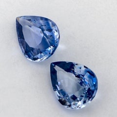 Gema suelta de zafiro azul pera de 2.49 qt