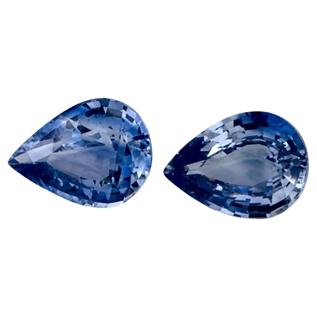 2.49 Ct Blue Sapphire Pear Loose Gemstone