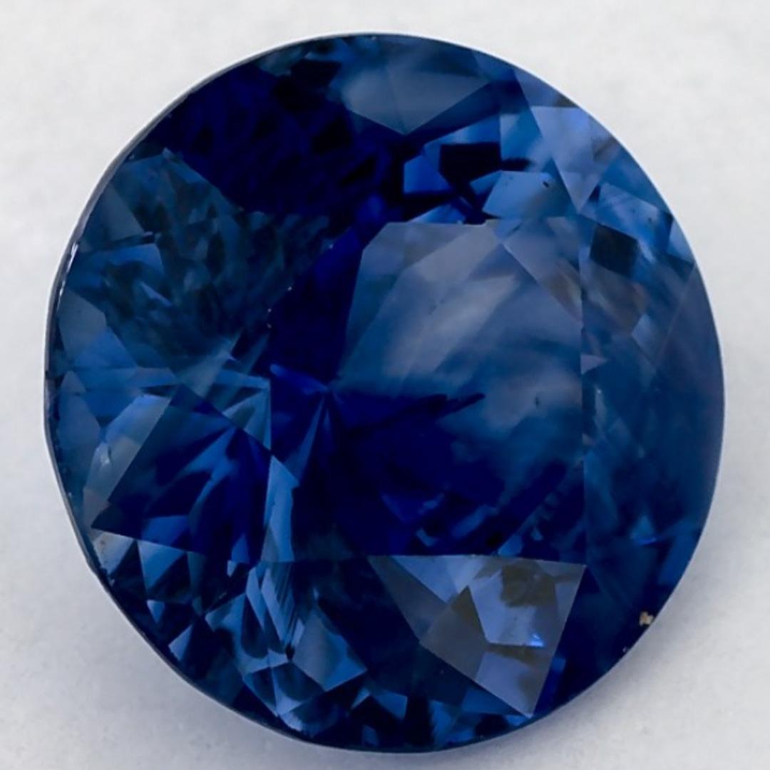 2.49 Karat Blauer runder Saphir, loser Edelstein (Rundschliff) im Angebot
