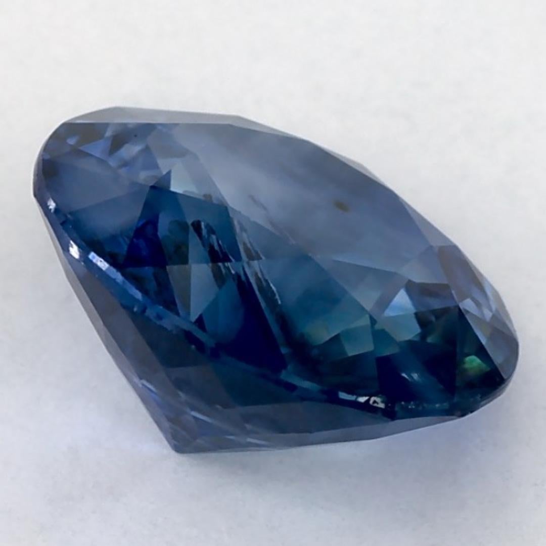 2.49 Karat Blauer runder Saphir, loser Edelstein im Angebot 1