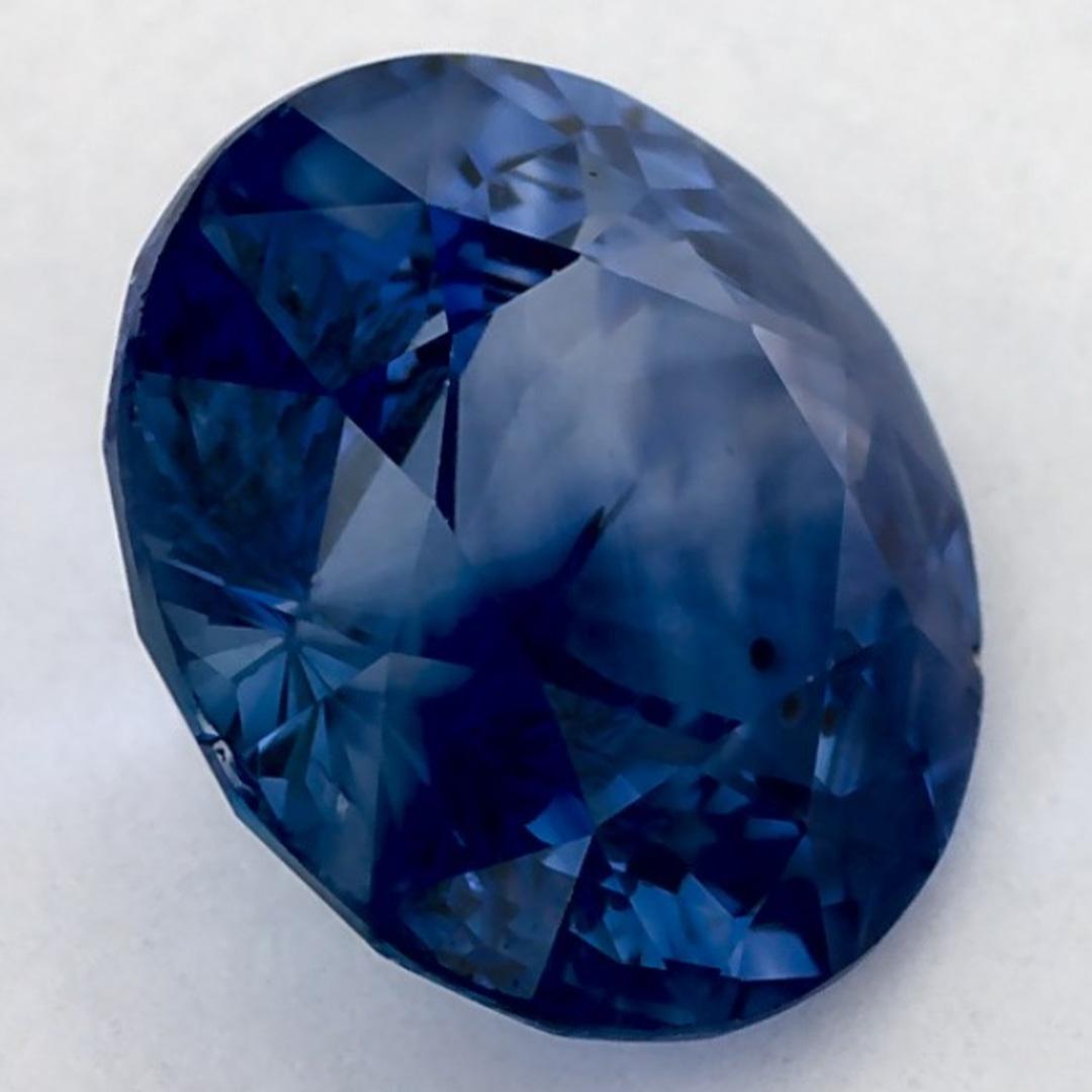 2.49 Karat Blauer runder Saphir, loser Edelstein im Angebot 2