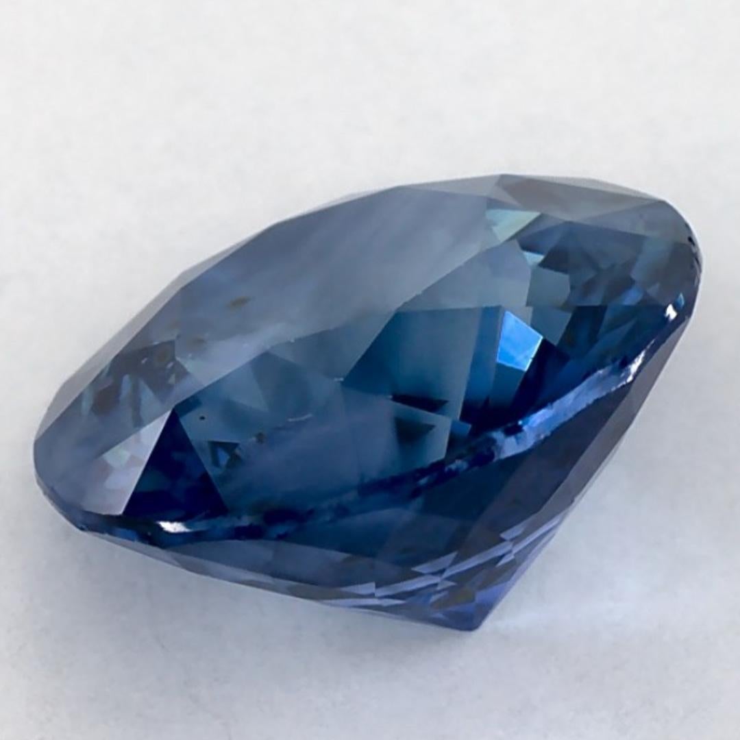 2.49 Karat Blauer runder Saphir, loser Edelstein im Angebot 3
