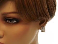 2.49 CT Diamonds 14K Yellow Gold Huggies Earrings