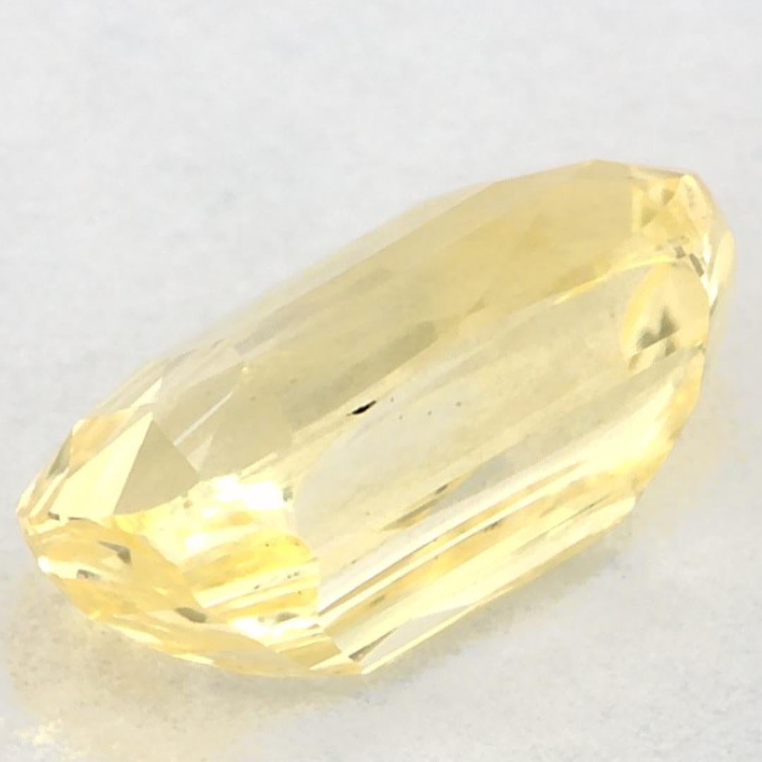 2.49 Ct Yellow Sapphire Cushion Loose Gemstone (pierre précieuse en vrac) en vente 2