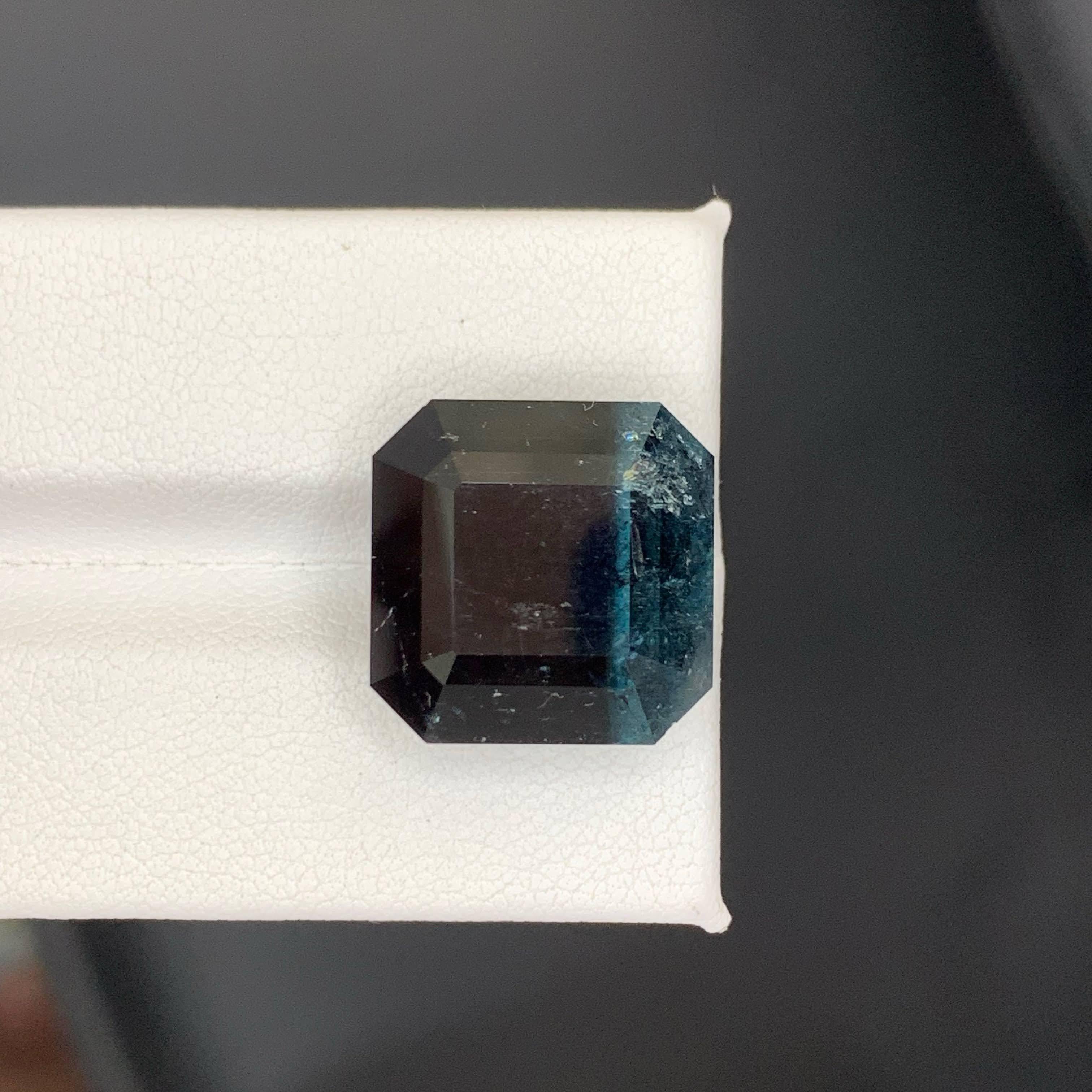 24.95 Carat Natural Loose Bi Color Tourmaline Stone Asscher Cut Afghan Gemstone For Sale 1
