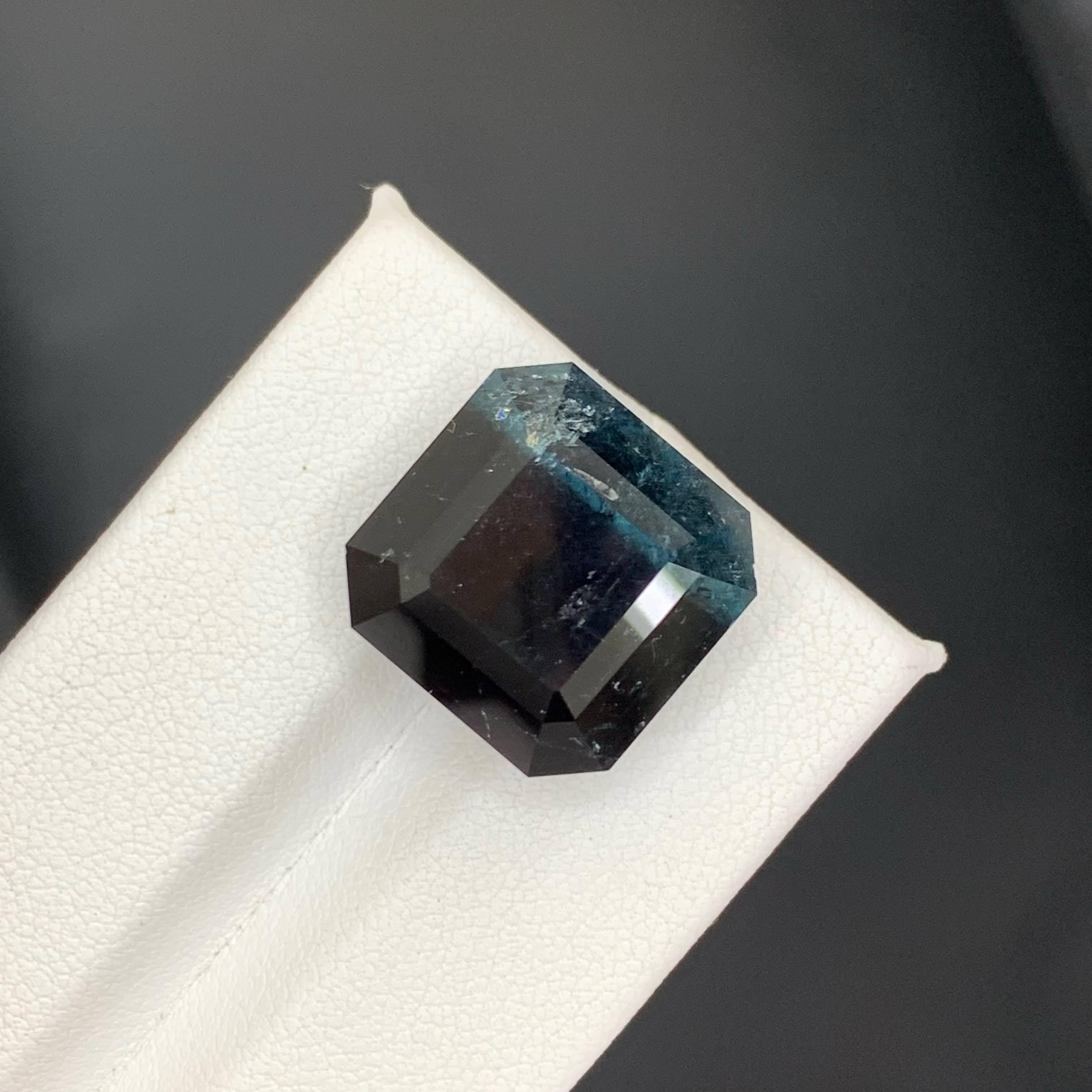 24.95 Carat Natural Loose Bi Color Tourmaline Stone Asscher Cut Afghan Gemstone For Sale 2