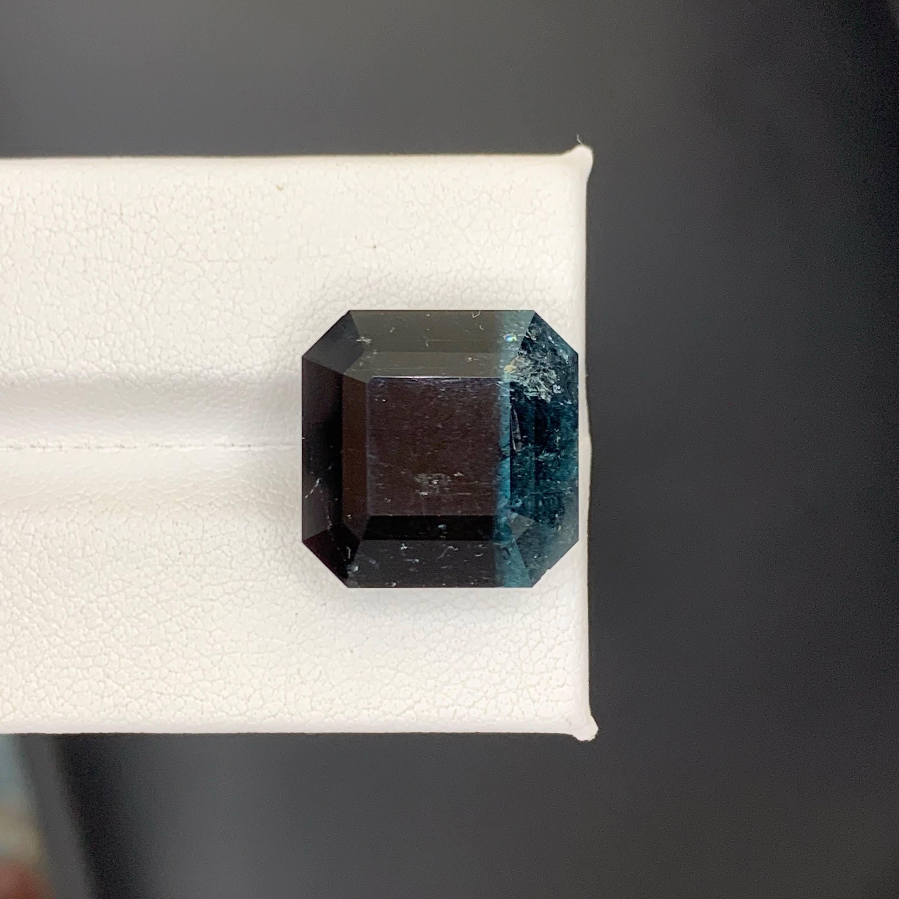 24.95 Carat Natural Loose Bi Color Tourmaline Stone Asscher Cut Afghan Gemstone For Sale 3