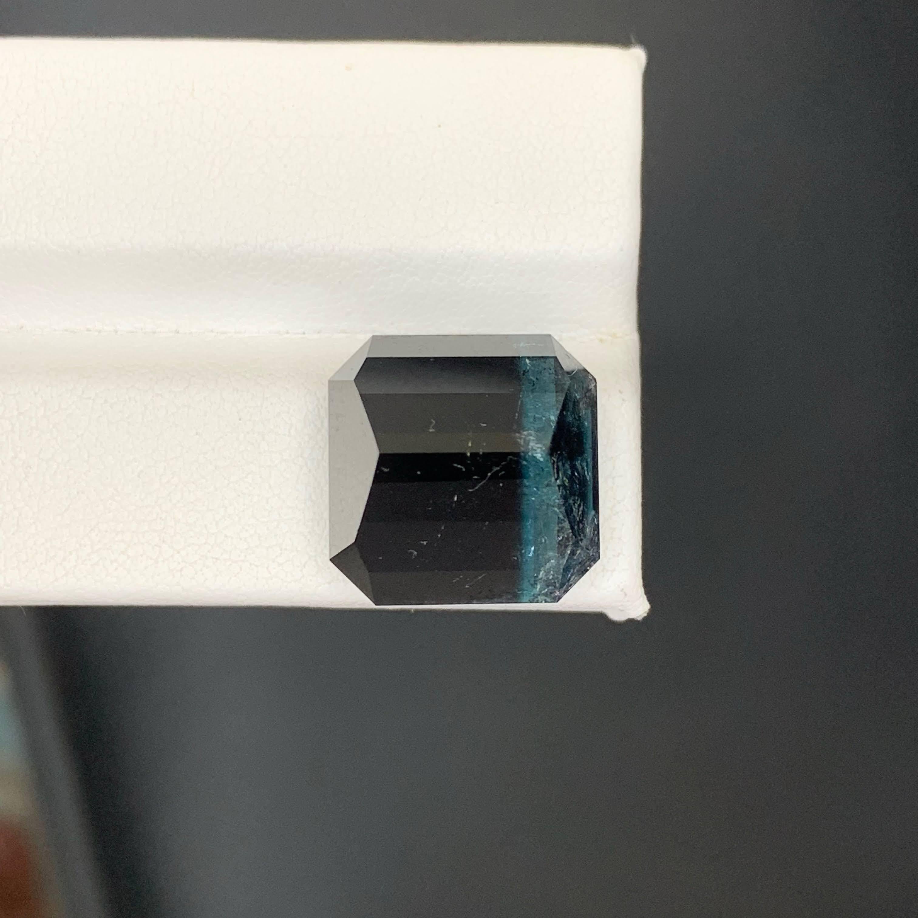 24.95 Carat Natural Loose Bi Color Tourmaline Stone Asscher Cut Afghan Gemstone For Sale 4