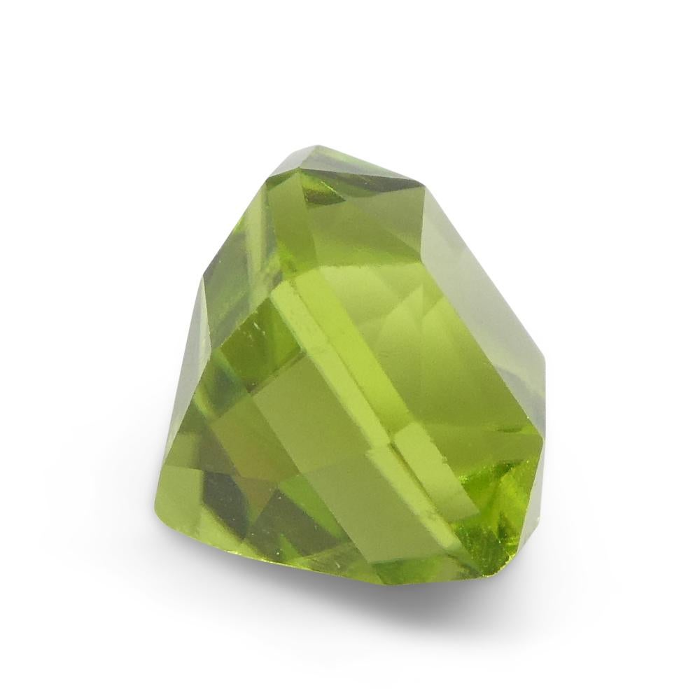 2.49ct Cushion Yellowish Green Peridot from Sapat Gali, Pakistan For Sale 4