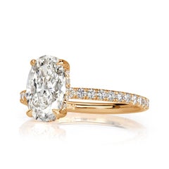 2,49ct Ovalschliff Diamant Verlobungsring