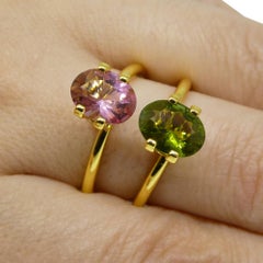 2.49ct Pair Oval Pink/Green Tourmaline
