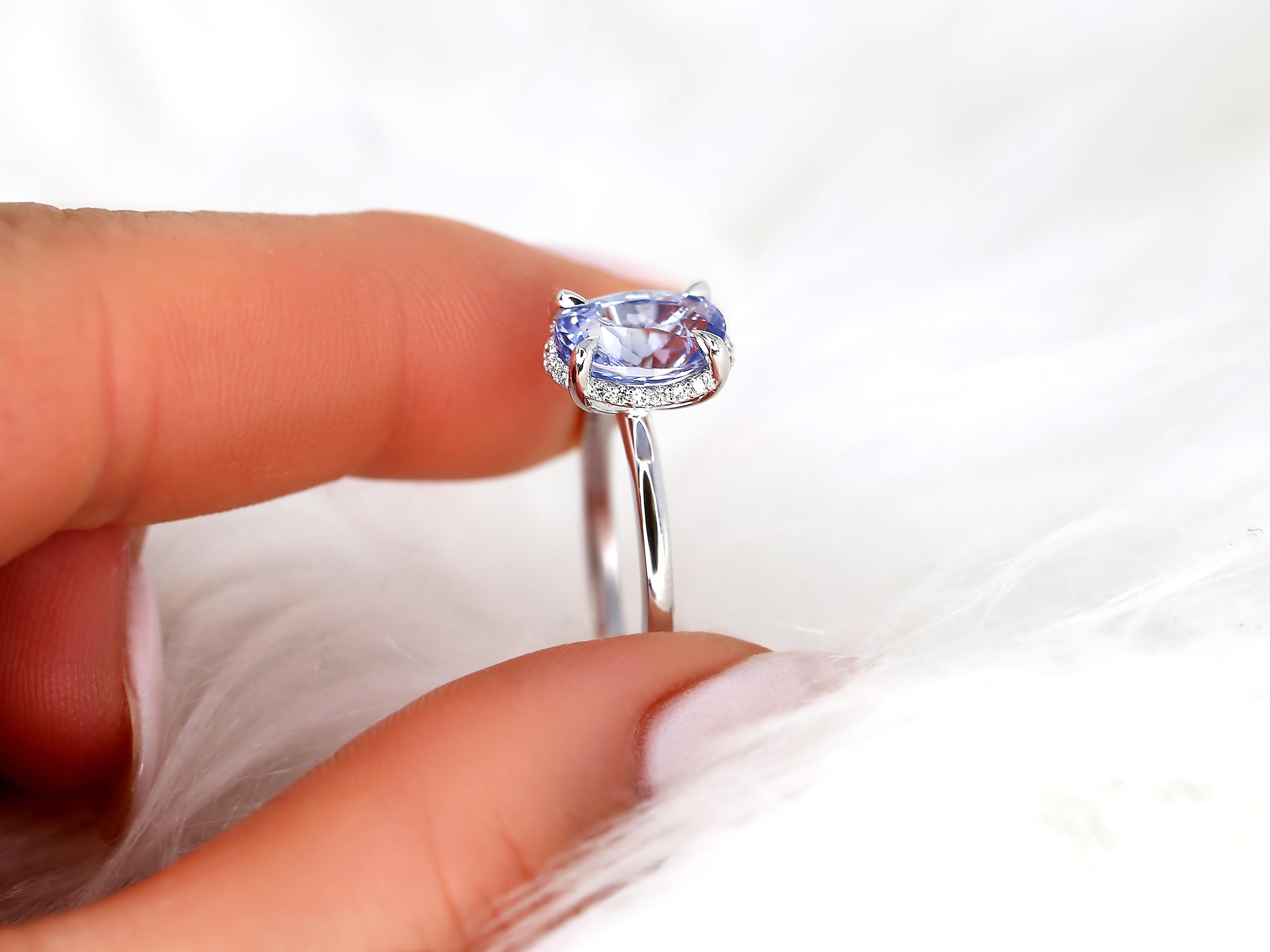 cornflower sapphire ring