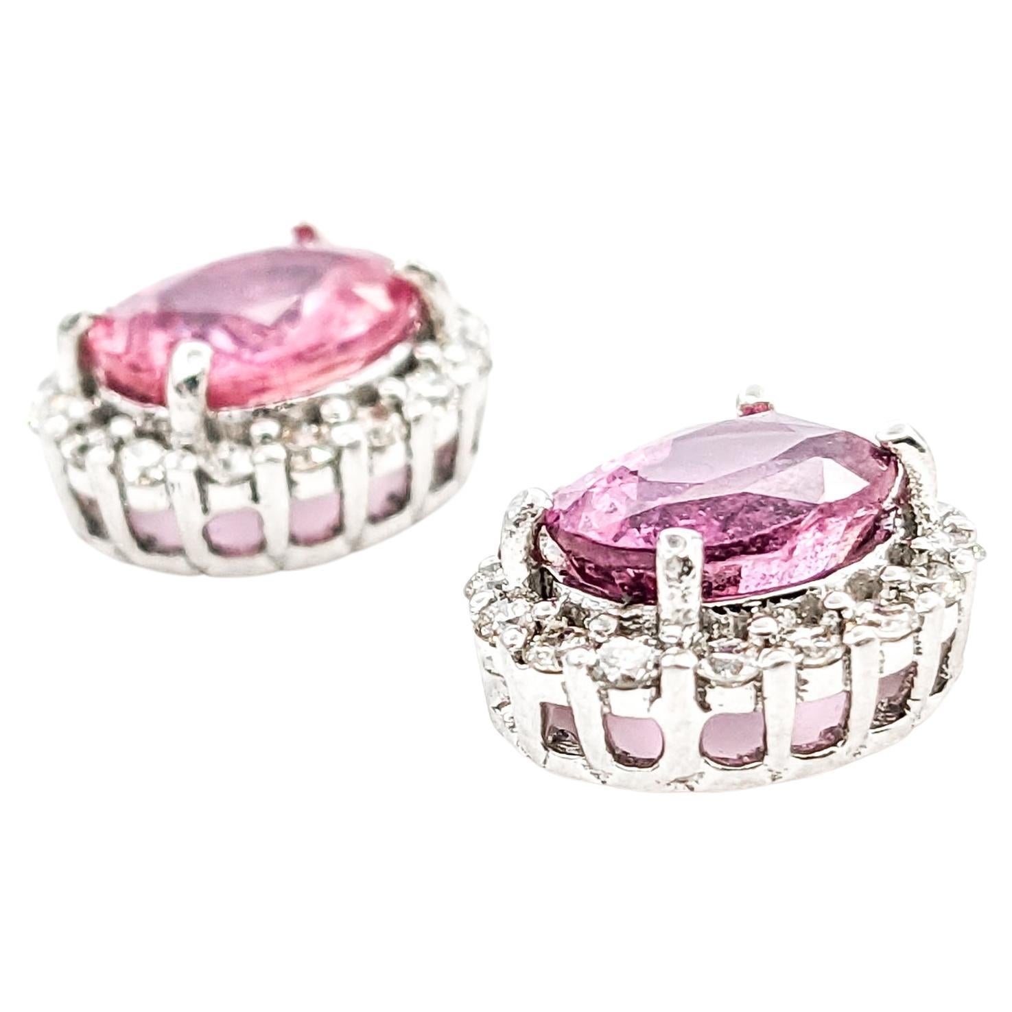 2.49ctw Pink Sapphires & Diamonds Stud Earring In White Gold


These stunning earrings are exquisitely crafted in 18kt white gold, showcasing 0.40ctw diamonds with SI clarity and a near colorless hue, elegantly paired with 2.49ctw pink sapphires.
