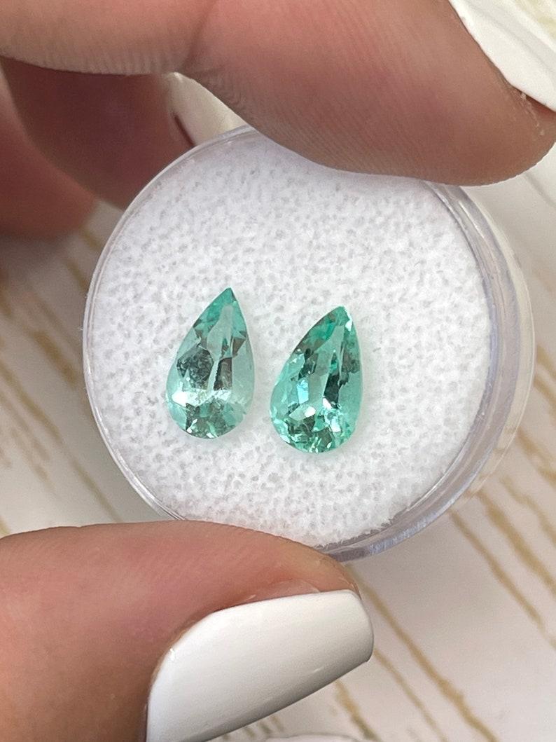 Modern 2.49tcw 10x6 Matching Colombian Emeralds - Pear-Cut Genuine Loose Gems For Sale