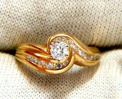 .24ct Diamond Solitaire Ring + Band 14kt Set*