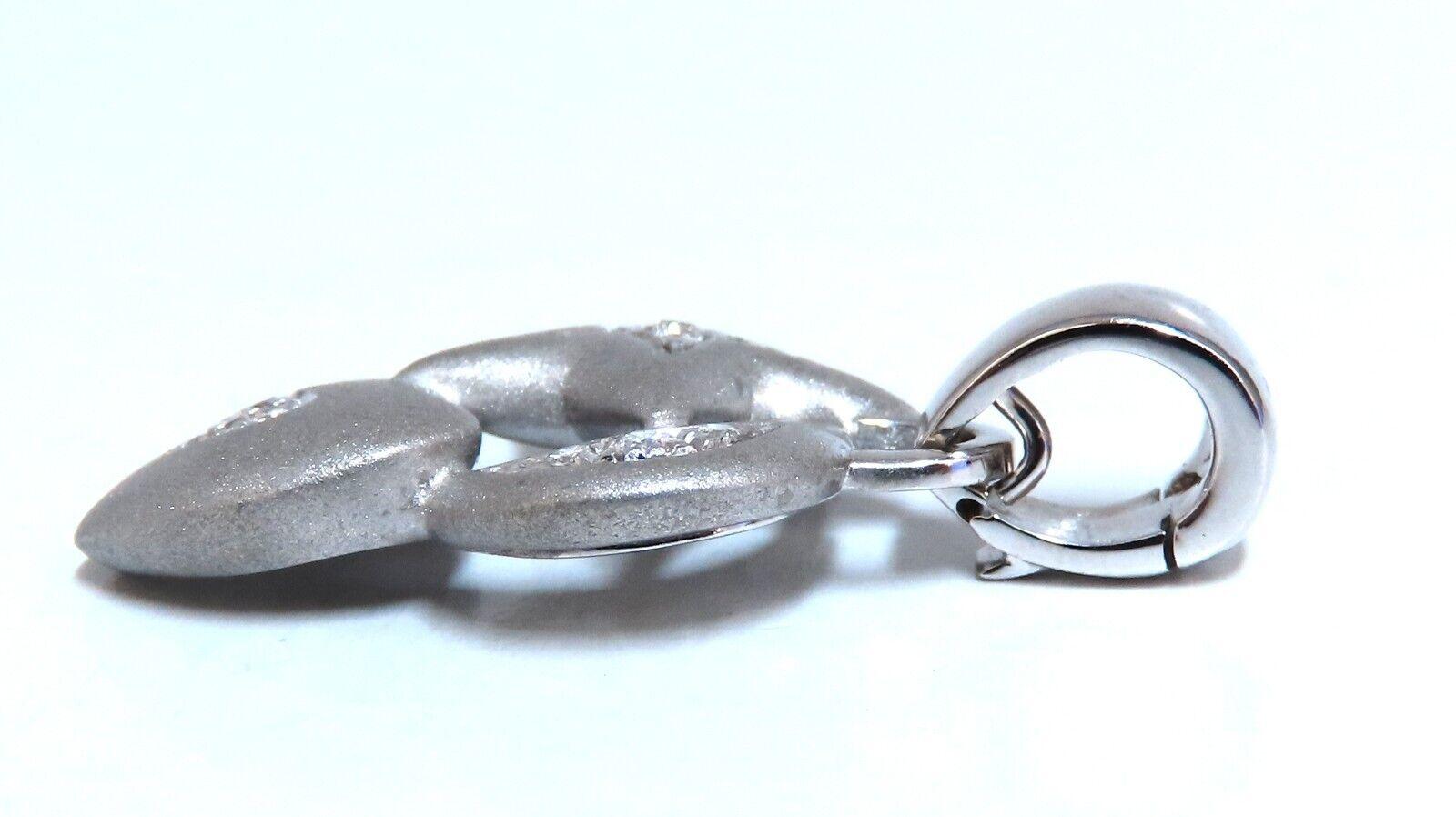 Femenino o masculino .24ct Colgante Corazón Estrellas Luna Diamantes Naturales 18 Quilates en venta