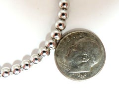 .24 Carat Natural Round Accordion Expandable Bead Link Slip on Bracelet 14 Karat