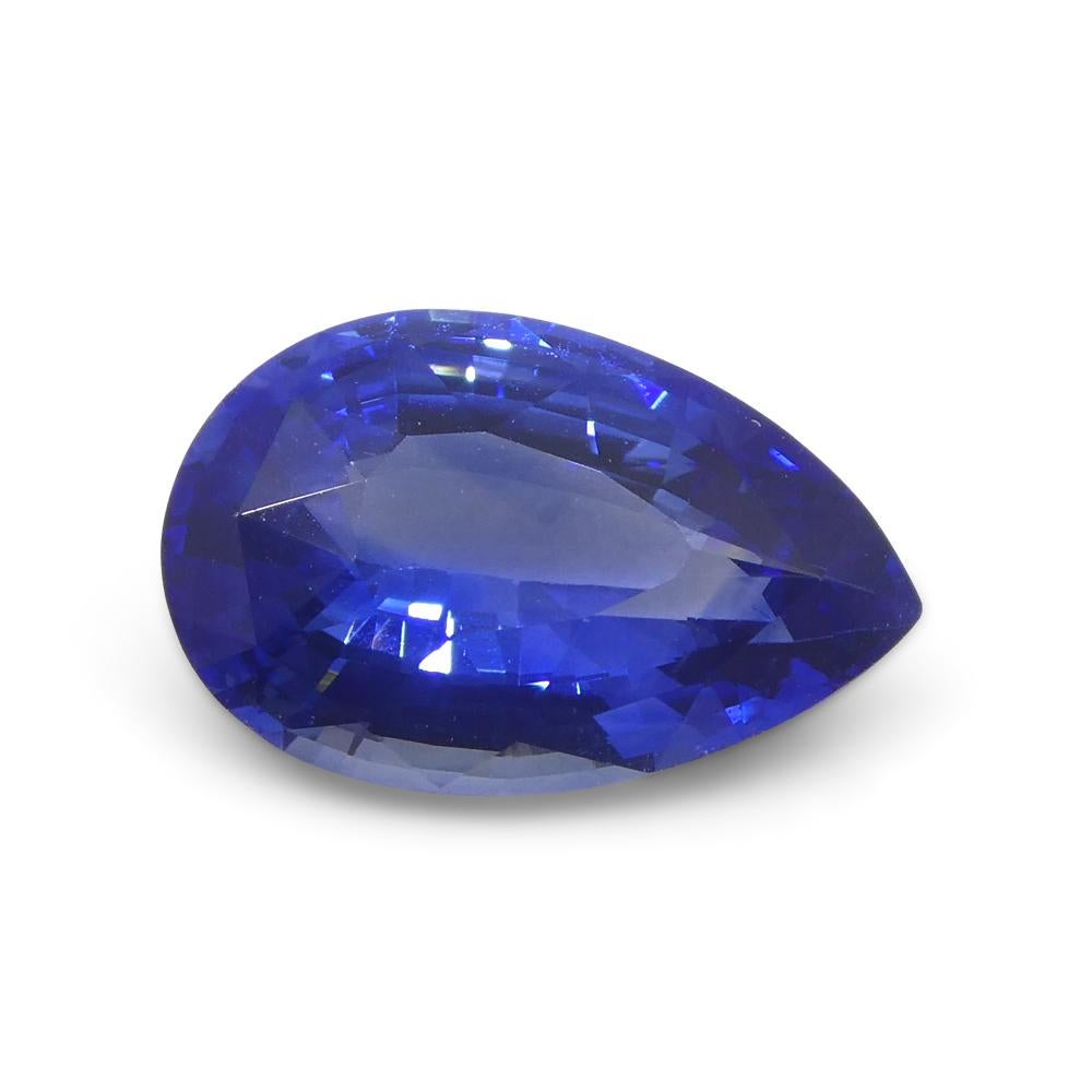 2.4ct Pear Blue Sapphire GIA Certified Sri Lanka In New Condition For Sale In Toronto, Ontario