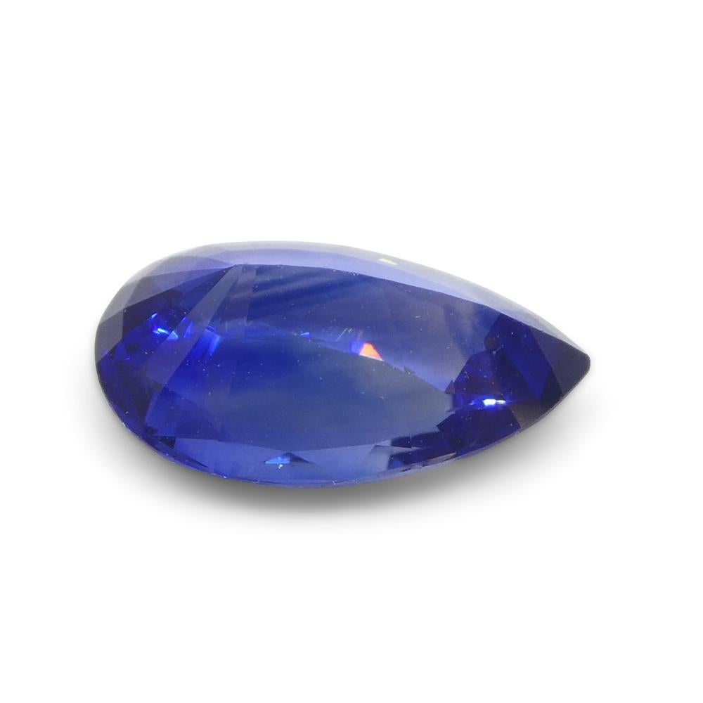 2.4ct Pear Blue Sapphire GIA Certified Sri Lanka For Sale 1