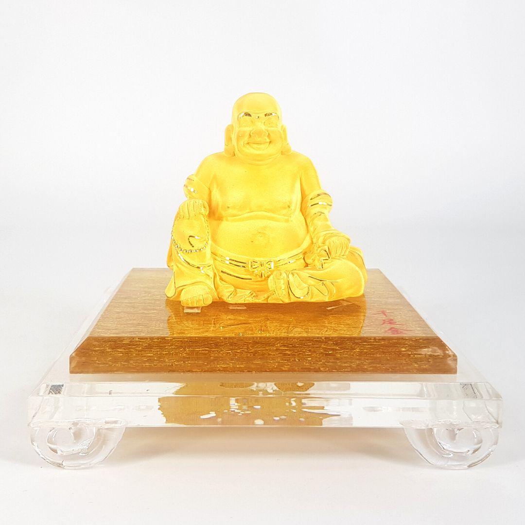 Buddha aus 24 Karat Gelbgold in Vitrinenschachtel im Zustand „Gut“ im Angebot in Cape Town, ZA