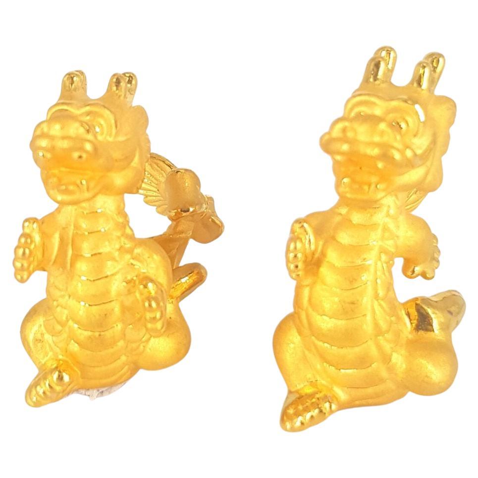 24 Karat Gelbgold Drachenstatuen