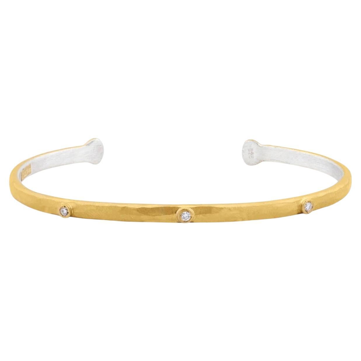 24K Fusion Yellow Gold & Sterling Silver "Baby Stockholm" cuff by Lika Behar