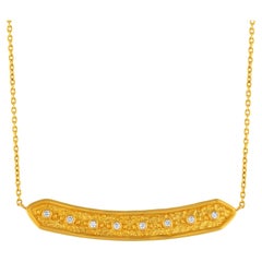 24k Gold Ancient Style Necklace for Woman with Diamonds