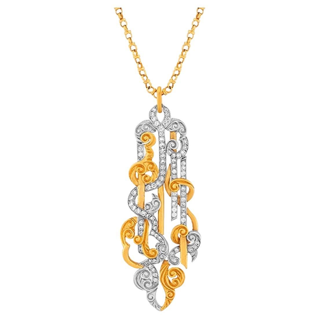 Collar Nubes para Mujer con Diamantes en Oro 24K y Platino